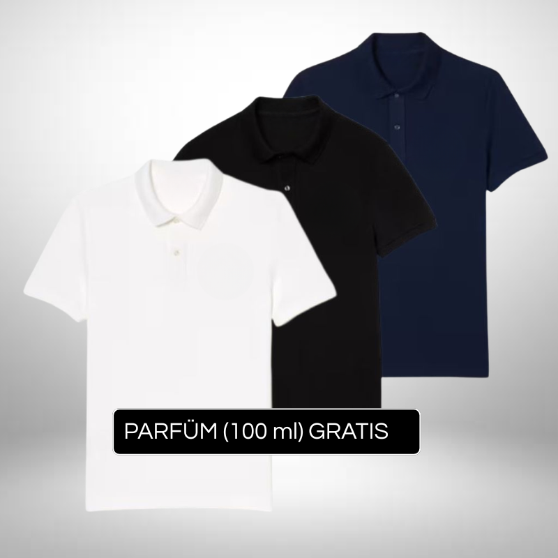 3er Set Elegante Poloshirts – Zeitloser Stil + Gratis Geschenk