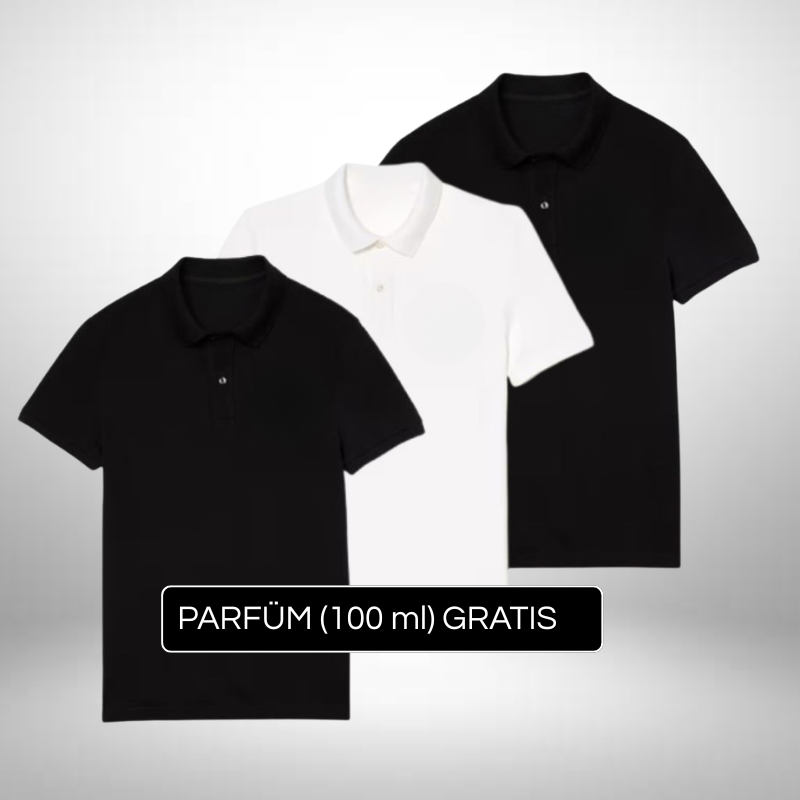 3er Set Elegante Poloshirts – Zeitloser Stil + Gratis Geschenk