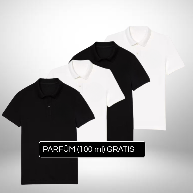 4er Set Elegante Poloshirts – Premium Stil + Gratis Geschenk