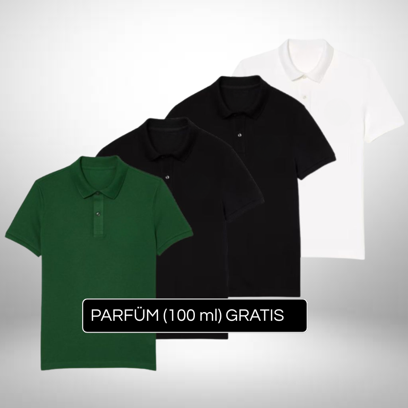 4er Set Elegante Poloshirts – Premium Stil + Gratis Geschenk