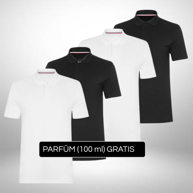 4er Set Klassische Poloshirts – Zeitloser Stil + Gratis Geschenk