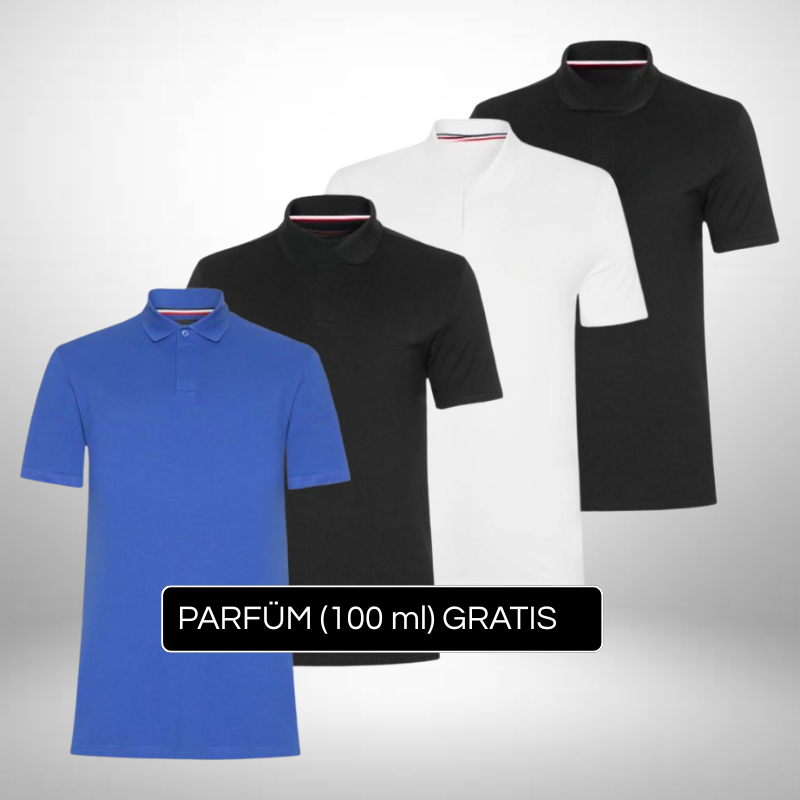 4er Set Klassische Poloshirts – Zeitloser Stil + Gratis Geschenk
