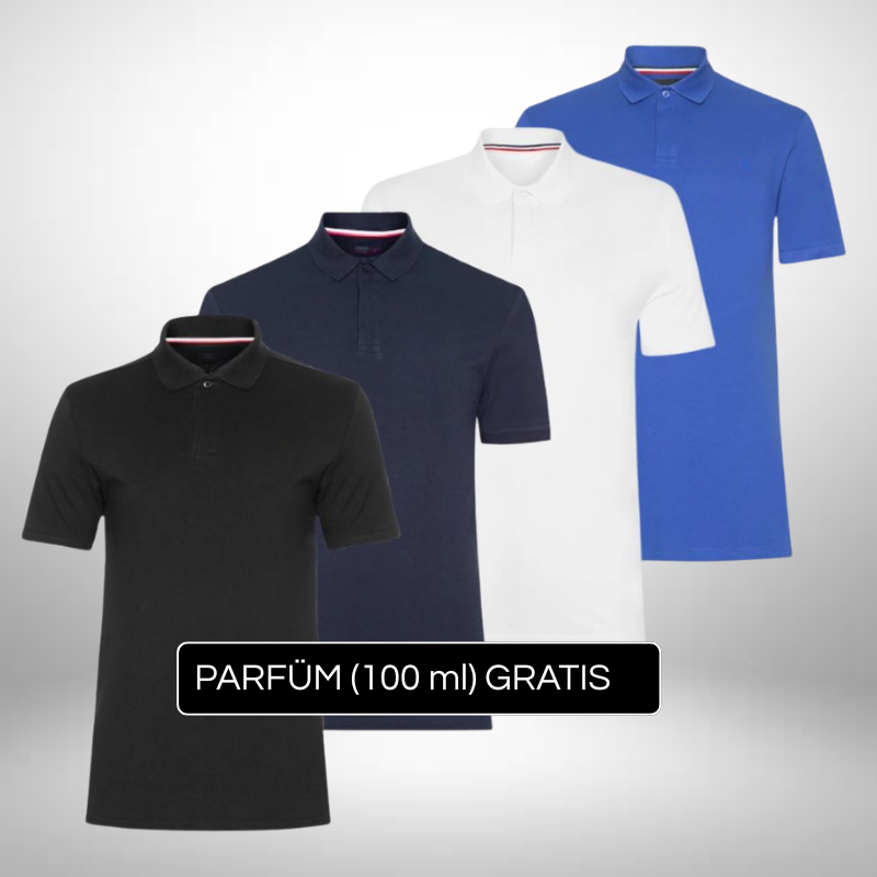 4er Set Klassische Poloshirts – Zeitloser Stil + Gratis Geschenk