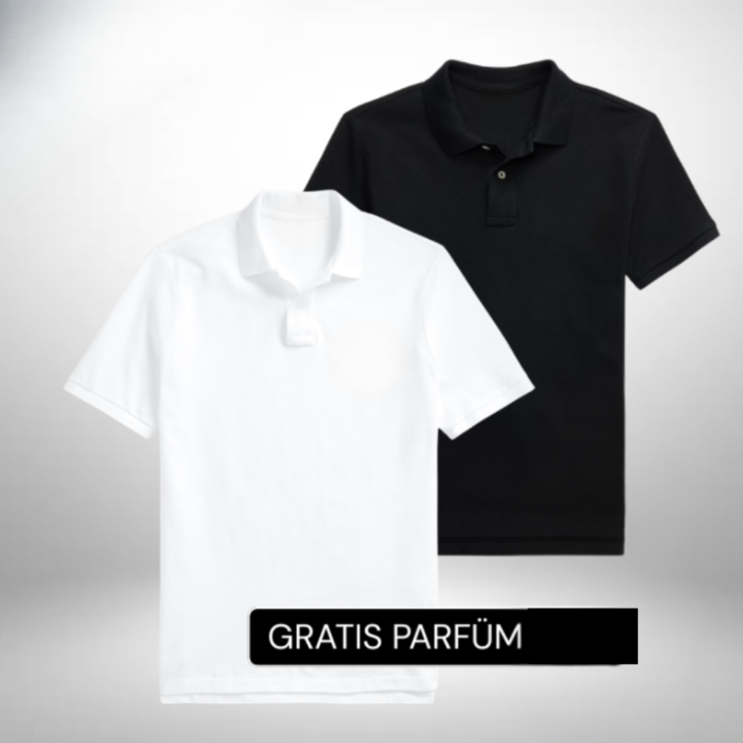 Set: 2 Klassisches Polo-Shirts – Gratis Parfum (100ml)