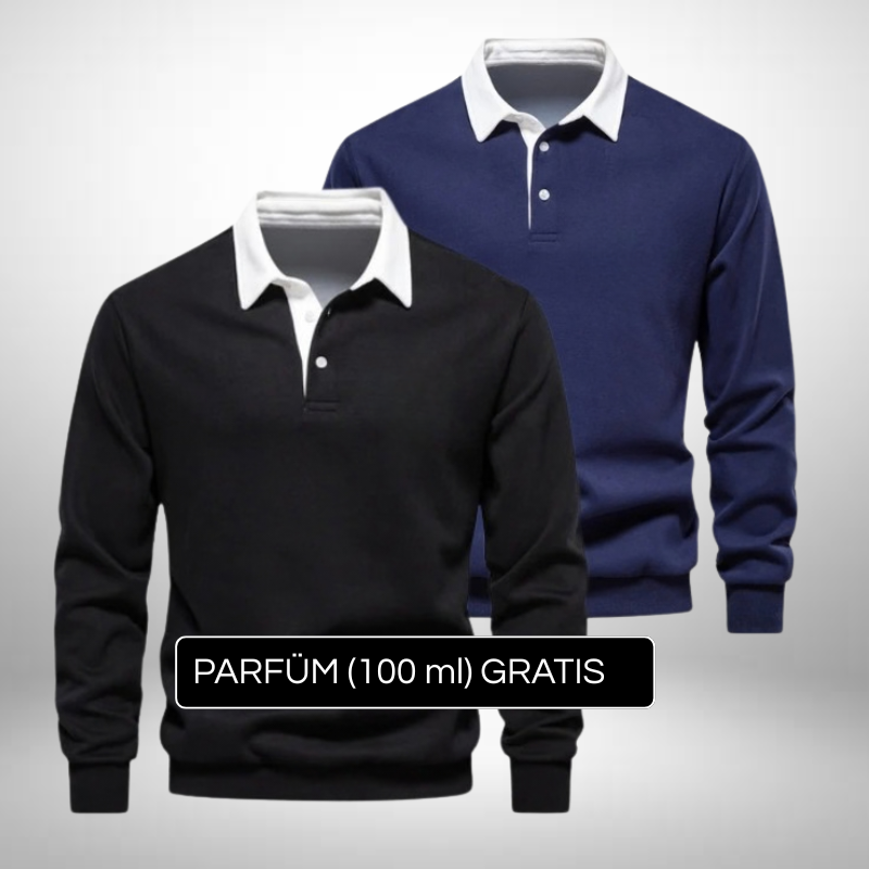 2er Set Polokragen-Pullover – Eleganz & Stil + Gratis Geschenk