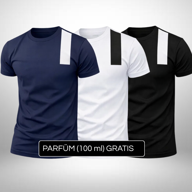 3er Set Sportliche Basic T-Shirts – Komfort & Performance + Gratis Geschenk