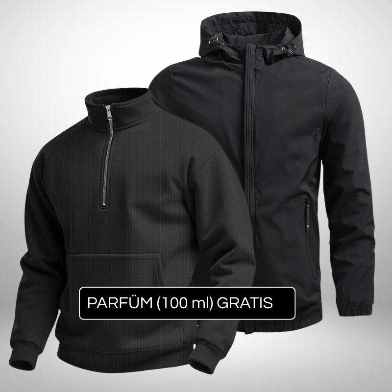 Premium Set Pullover + Winterjacke – Eleganz & Schutz + Gratis Geschenk