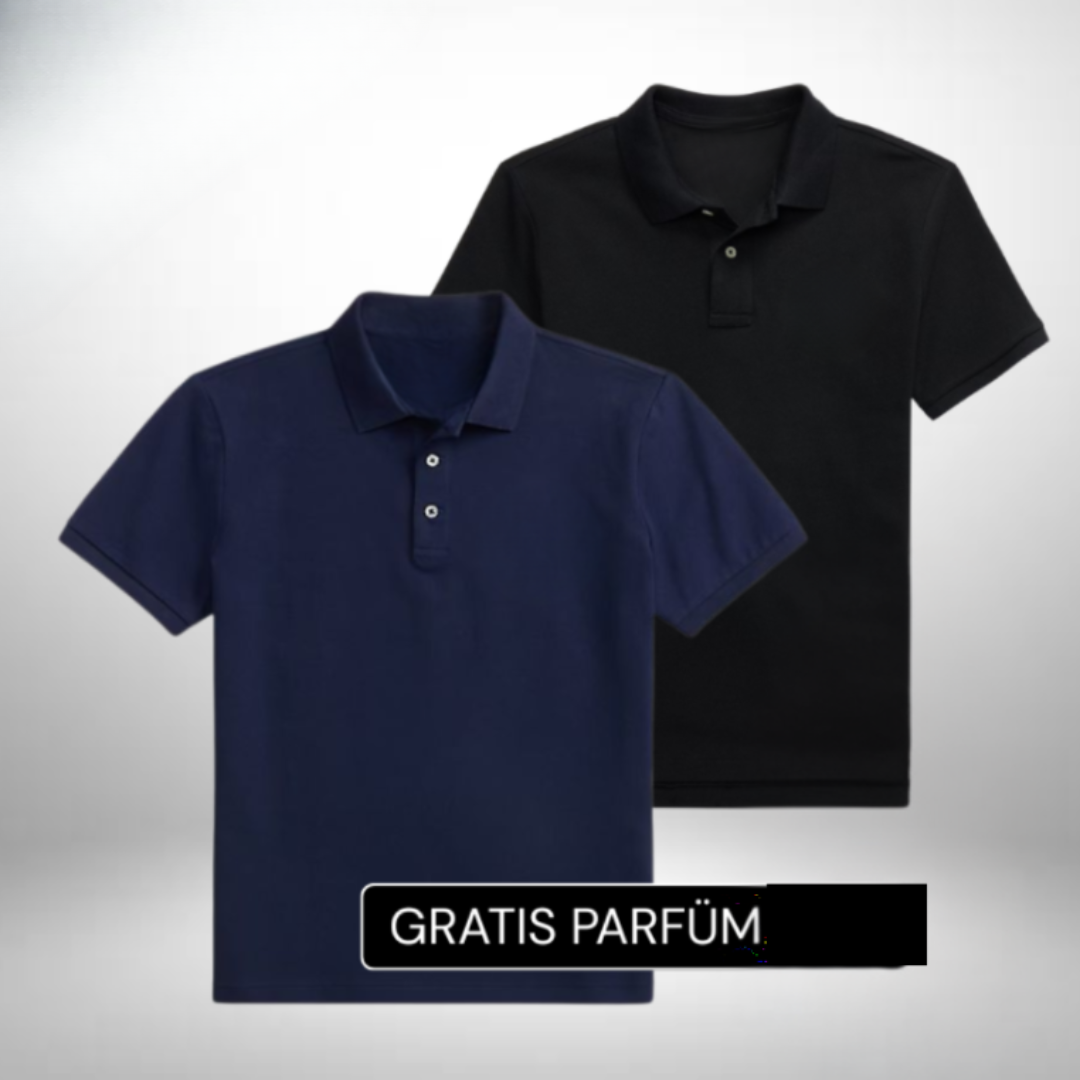 Set: 2 Klassisches Polo-Shirts – Gratis Parfum (100ml)
