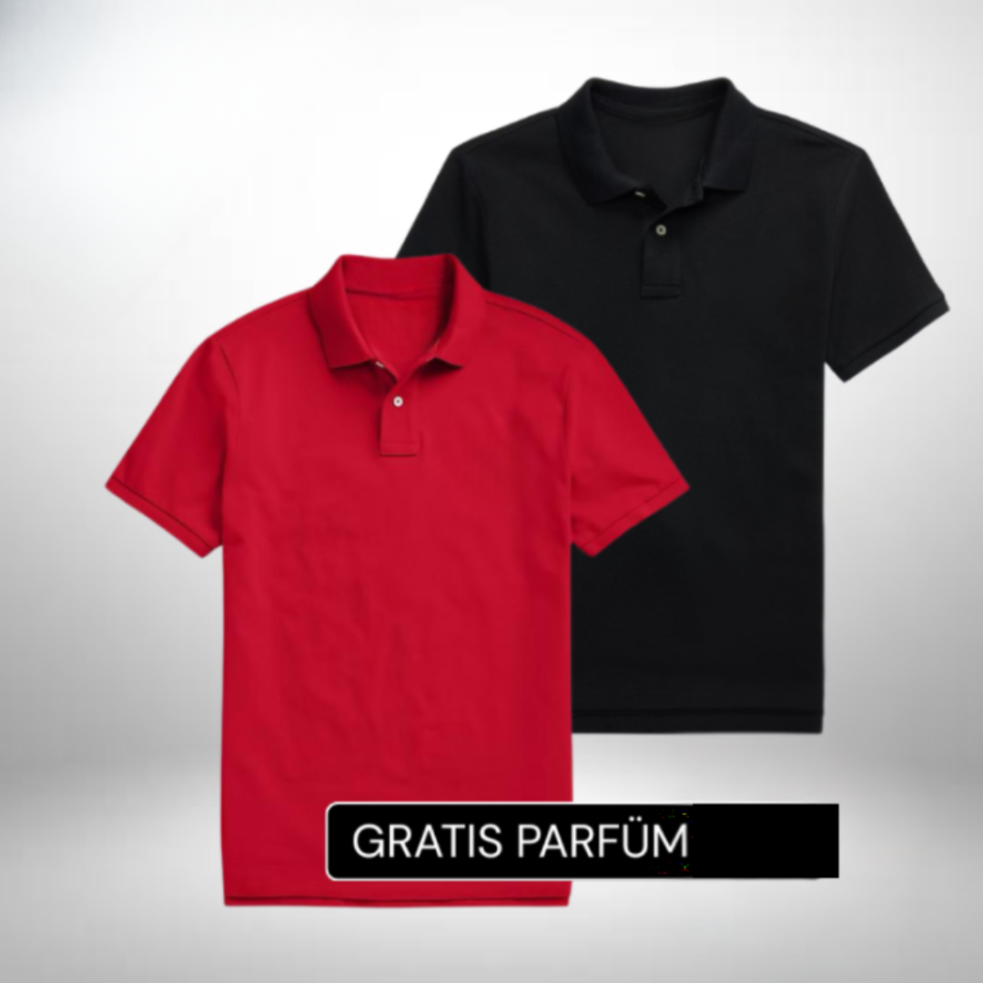 Set: 2 Klassisches Polo-Shirts – Gratis Parfum (100ml)