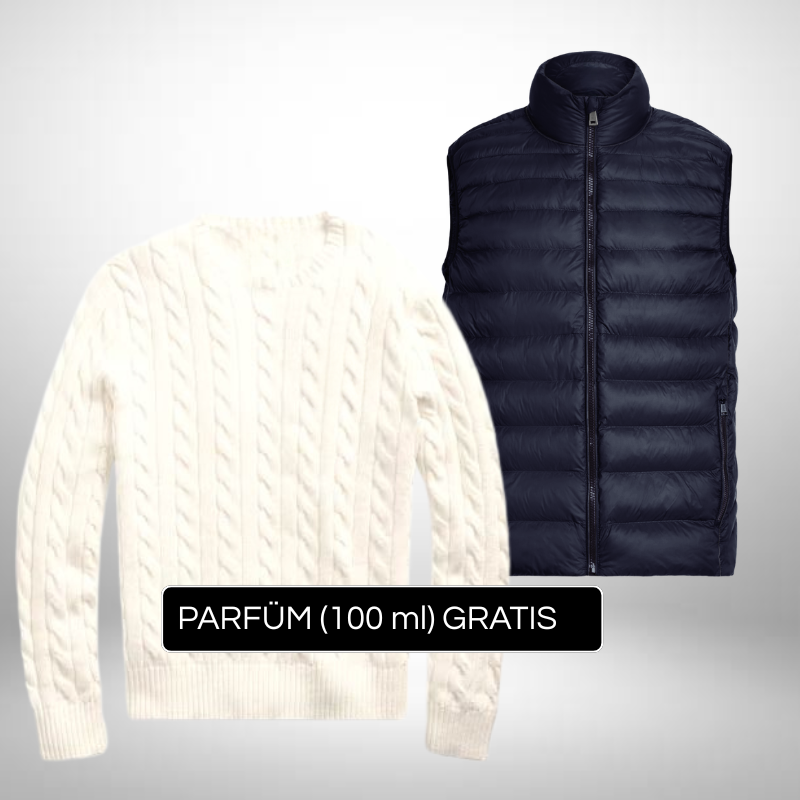 Premium Set Strickpullover + Weste – Eleganz & Vielseitigkeit + Gratis Geschenk