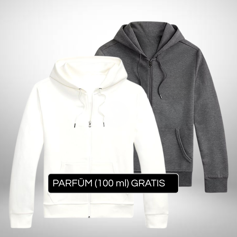 2er Set Kapuzenjacken mit Reißverschluss – Komfort & Stil + Gratis Geschenk