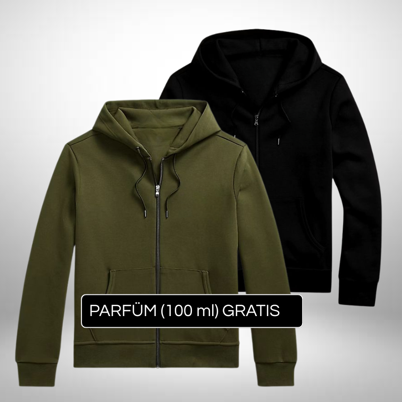 2er Set Kapuzenjacken mit Reißverschluss – Komfort & Stil + Gratis Geschenk
