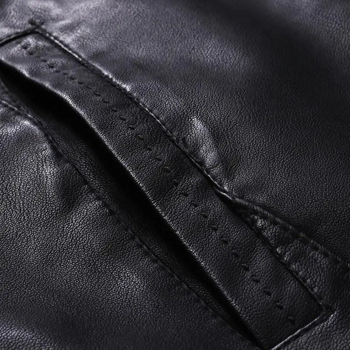 Herren-Lederjacke mit Reißverschluss und geradem Schnitt | Potenza