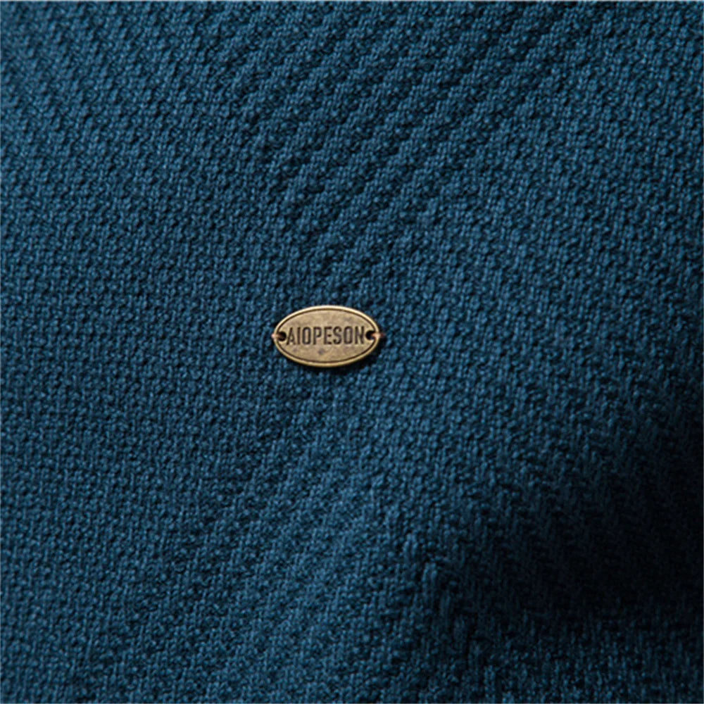 Herren-Strickpullover mit Reißverschluss und Strukturmuster | Veneto